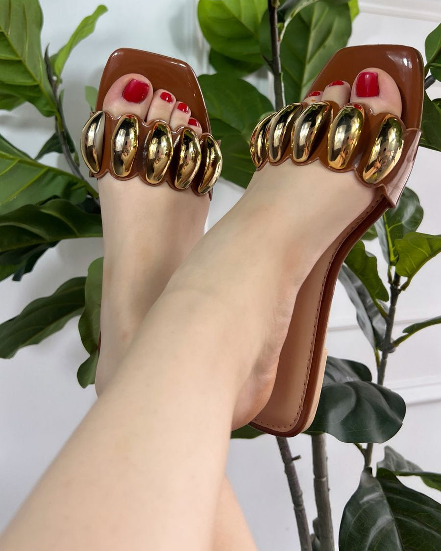 Sandalia Chunky Camel