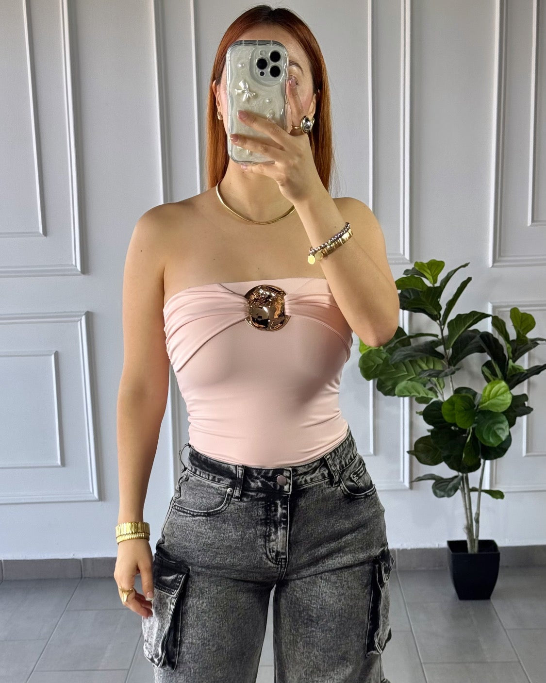 Bodysuit Strapless Rosa