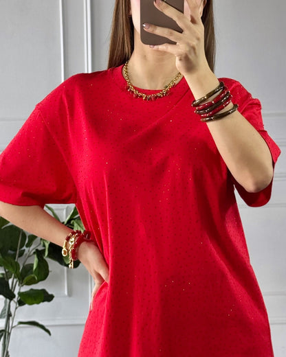 Blusa Brillos Roja