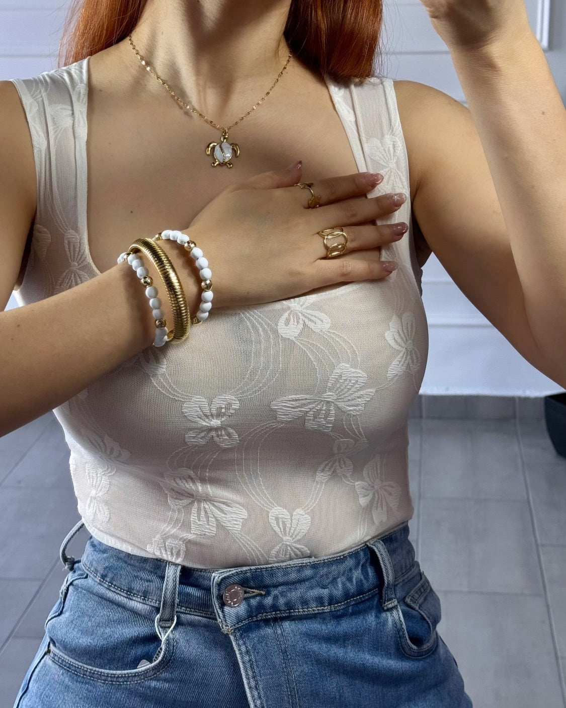 Bodysuit Encaje Beige