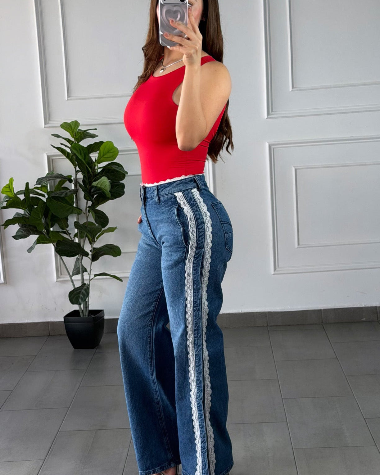 Jeans Encaje Vibrant