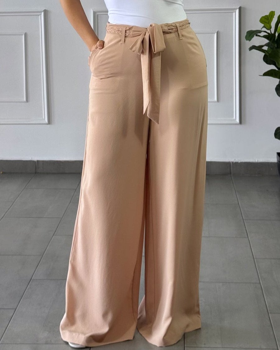 Pantalón Suelto Cinto Cafe