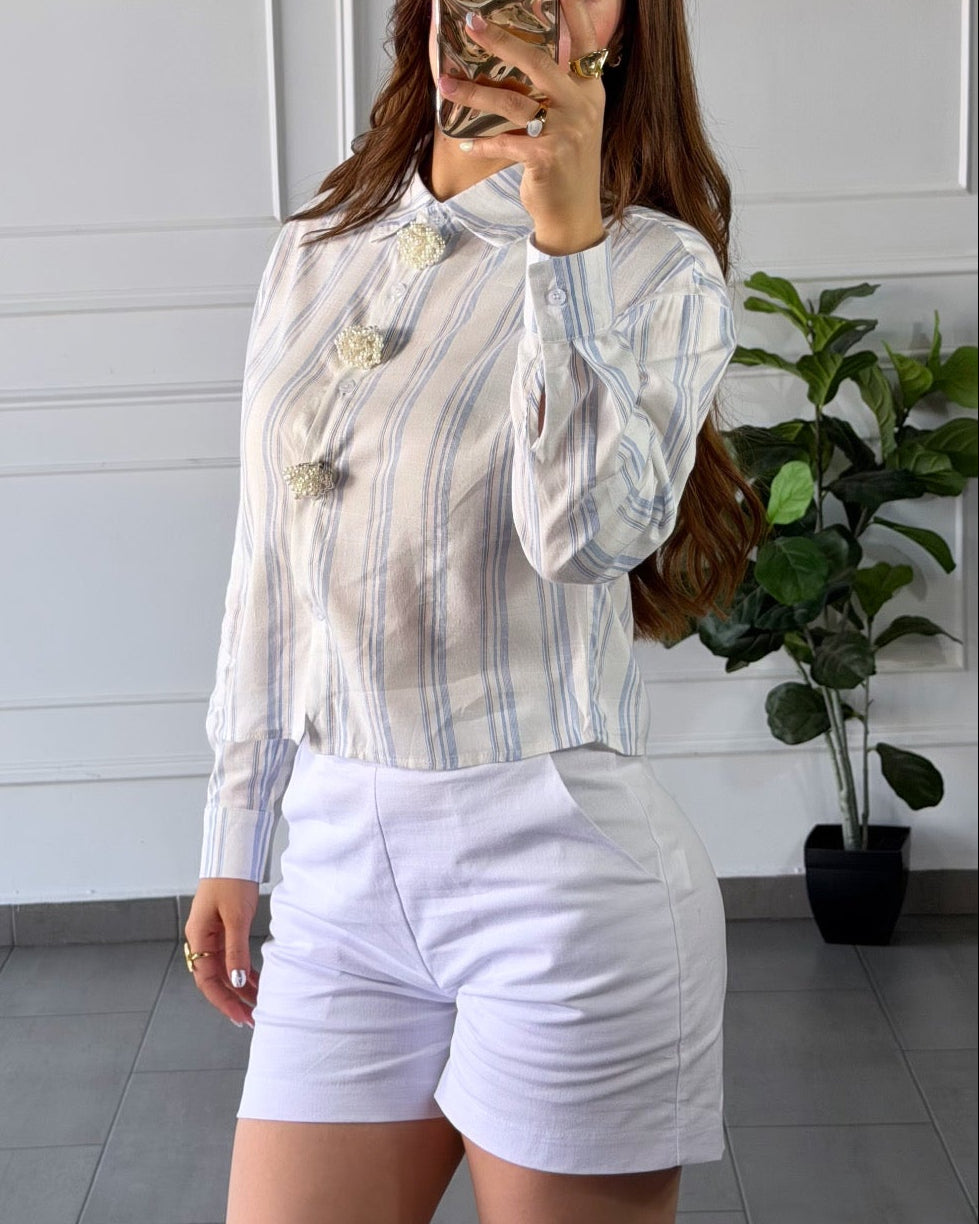 Camisa Corta Lineas