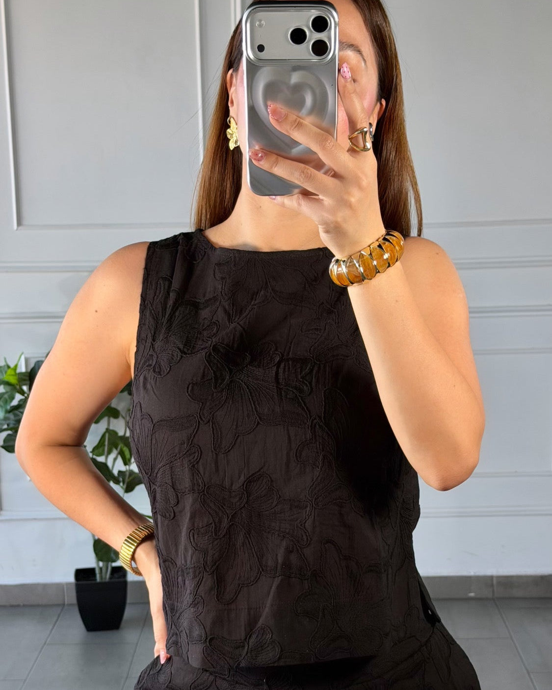 Set Black Floral