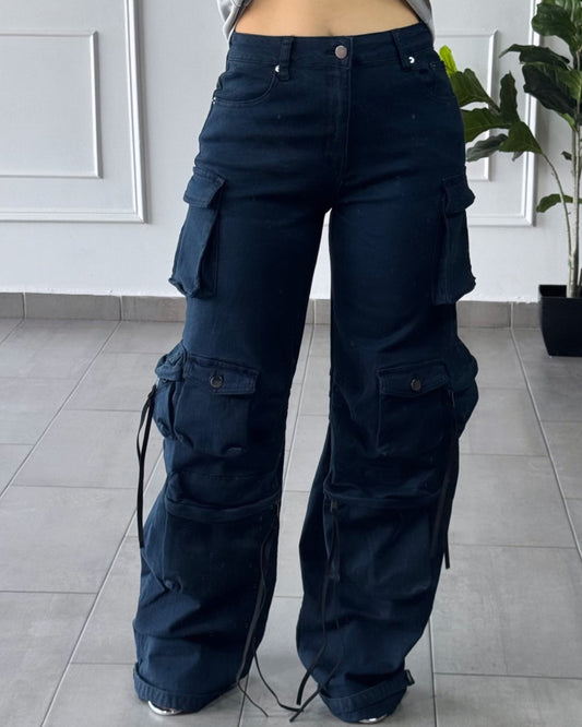 Jeans Cargo Oscuro