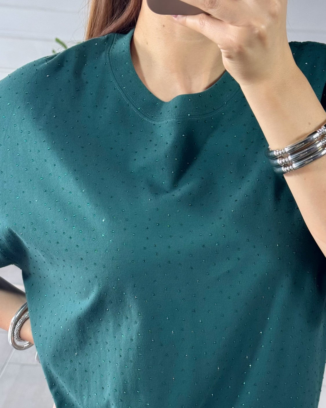 Camisa Brillos Verde