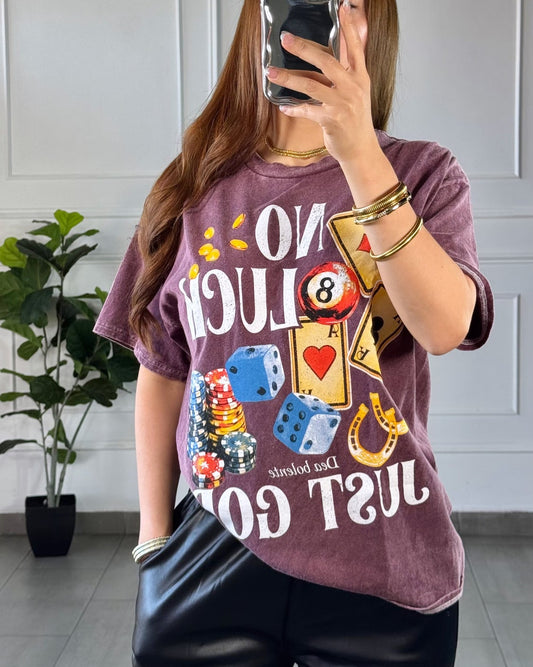 Playera Lucky Burgundy