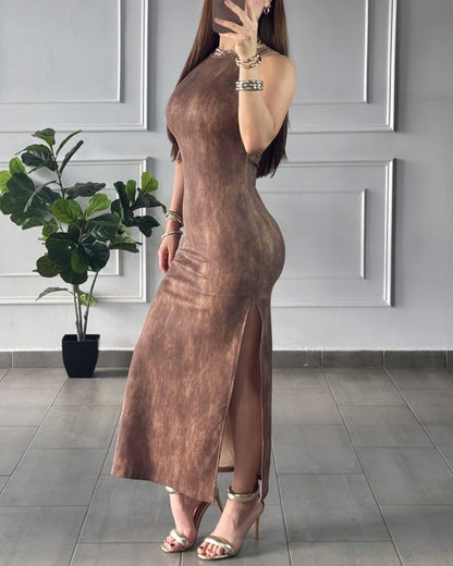 Vestido Midi Café