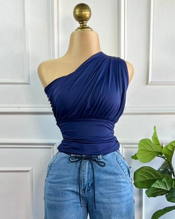 Blusa Asimetrica Navy