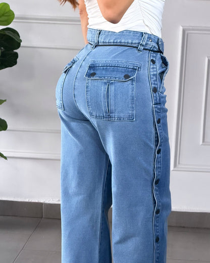 Jeans Botones Vibrant