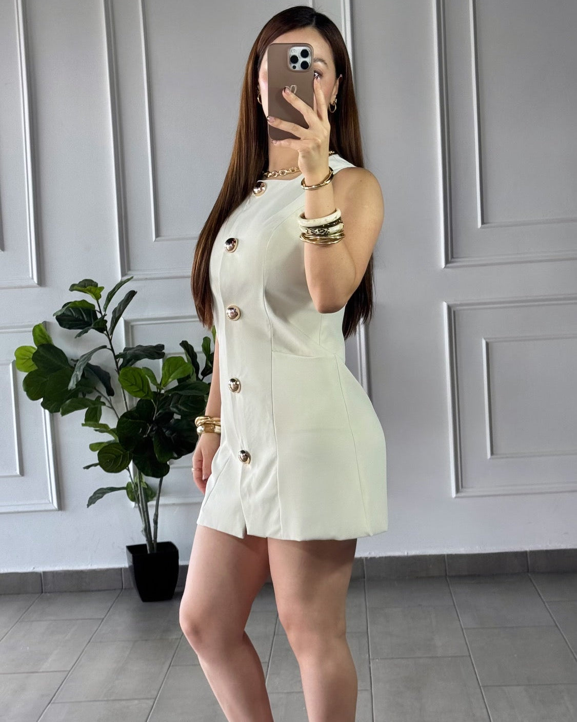 Vestido Beige Doré