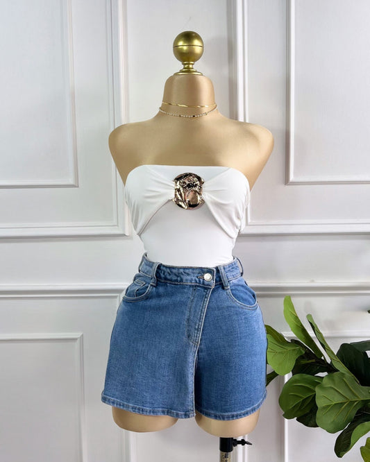 Bodysuit Strapless Blanco