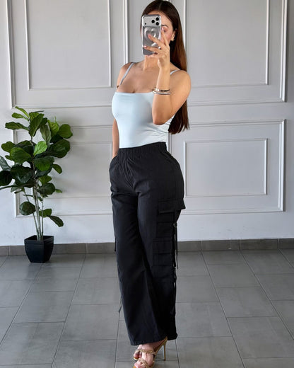 Pantalón Cargo Black