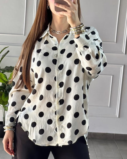 Camisa Lunares Black And White