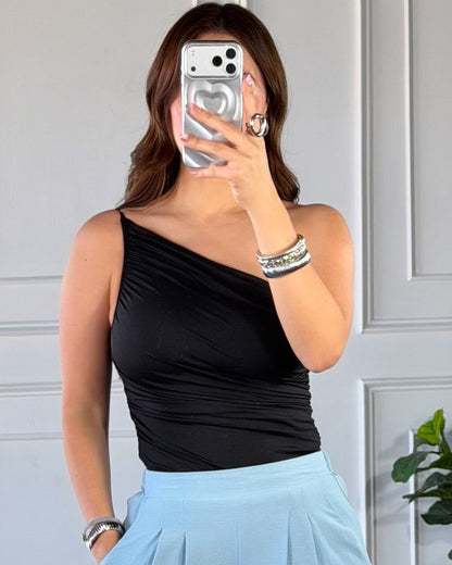 Top Asimétrico Black