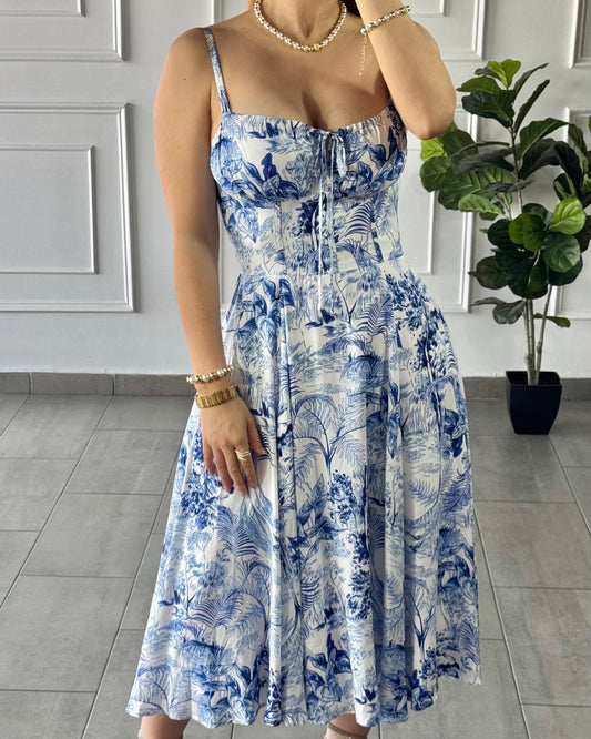 Vestido Multicolor Azul