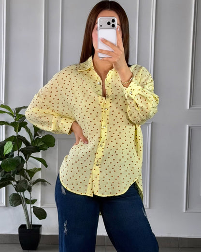 Camisa Polka Dot Mini