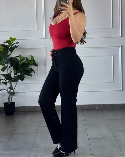 Jeans Brillos Black
