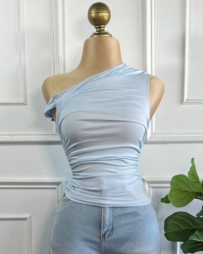 Blusa Asimetrica Azul