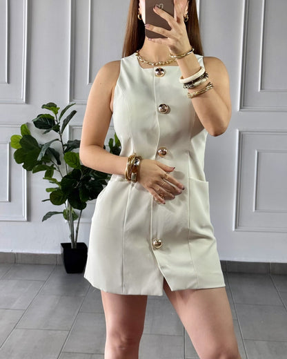 Vestido Beige Doré