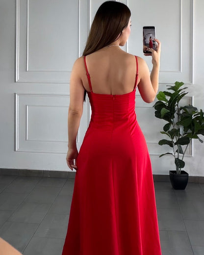 Vestido Midi Rojo