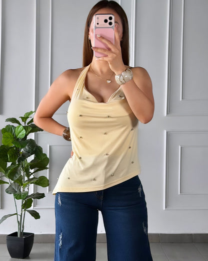 Top Halter Amarillo