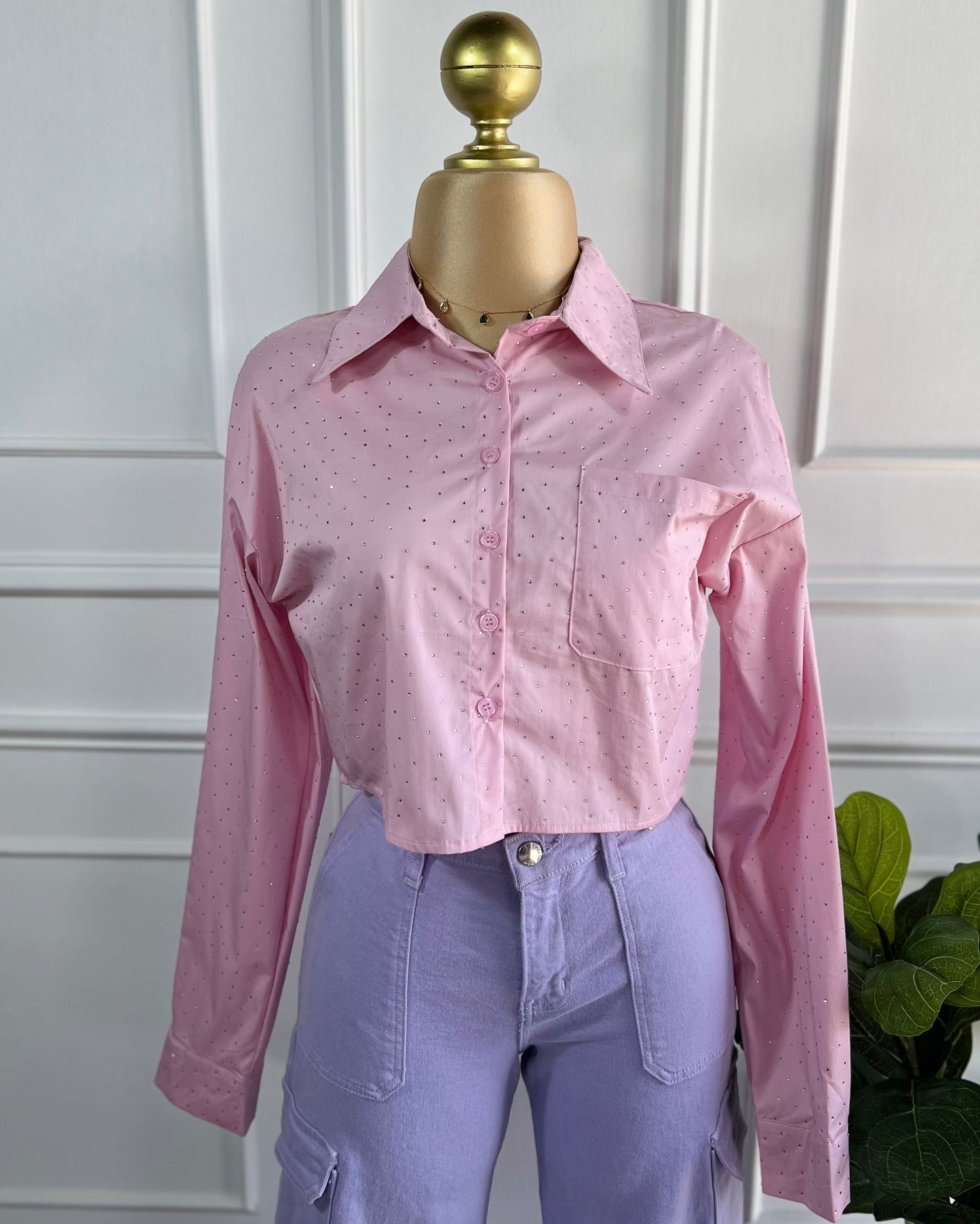 Camisa Brillo Rosa