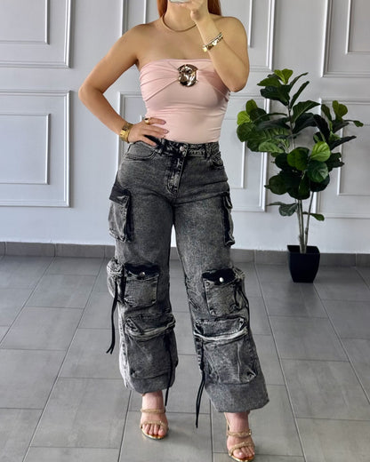 Jeans Cargo Black