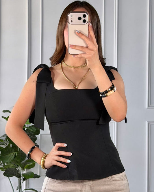 Blusa Moño Black