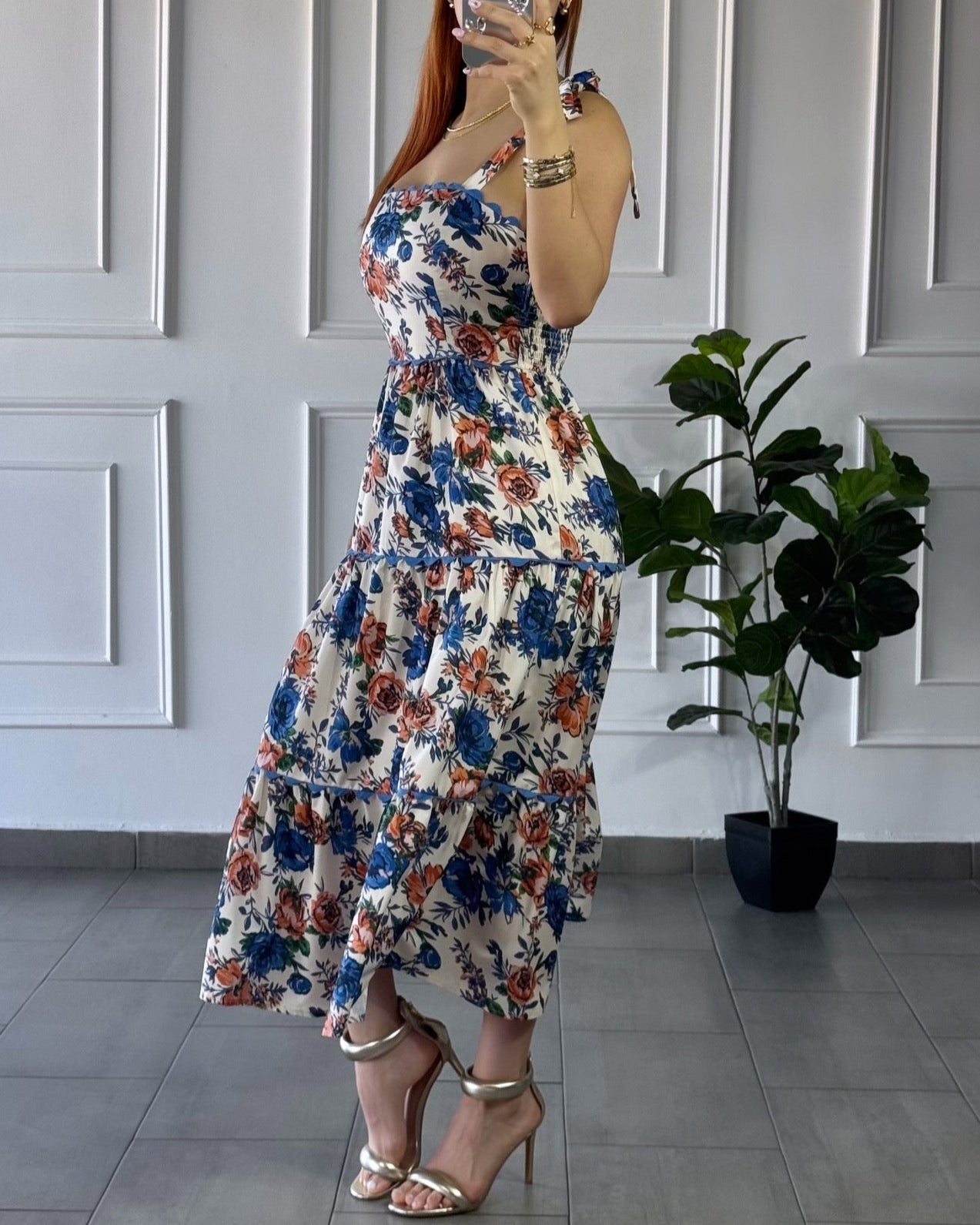 Vestido Floral Azul