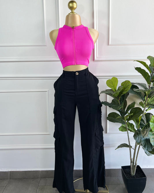 Pantalón Cargo Ligero Negro
