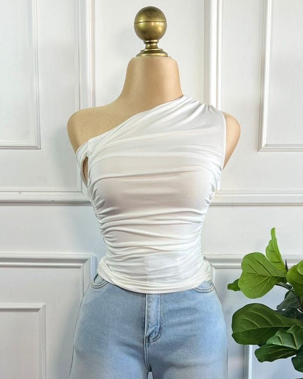 Blusa Asimetrica Blanca
