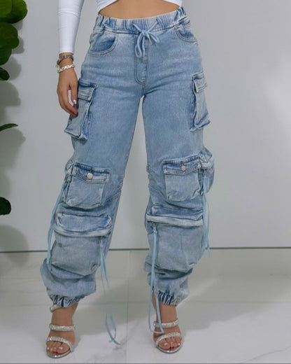 Jeans Cargo Elastico