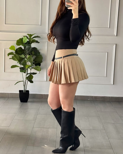 Falda Plisada Brown