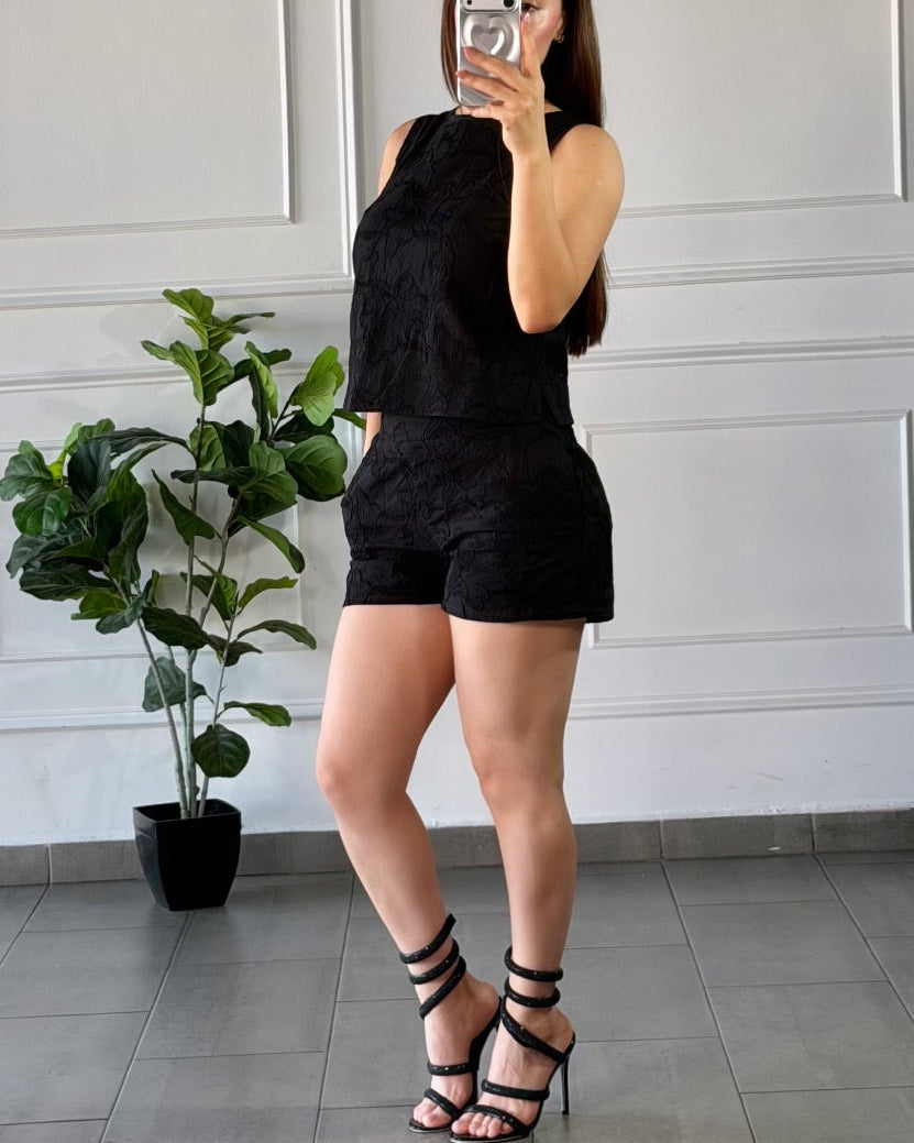 Set Black Floral