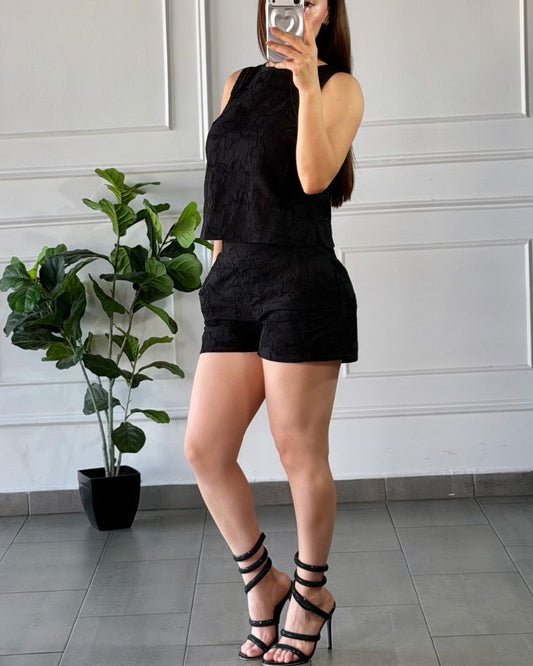 Set Black Floral