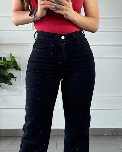 Jeans Brillos Black