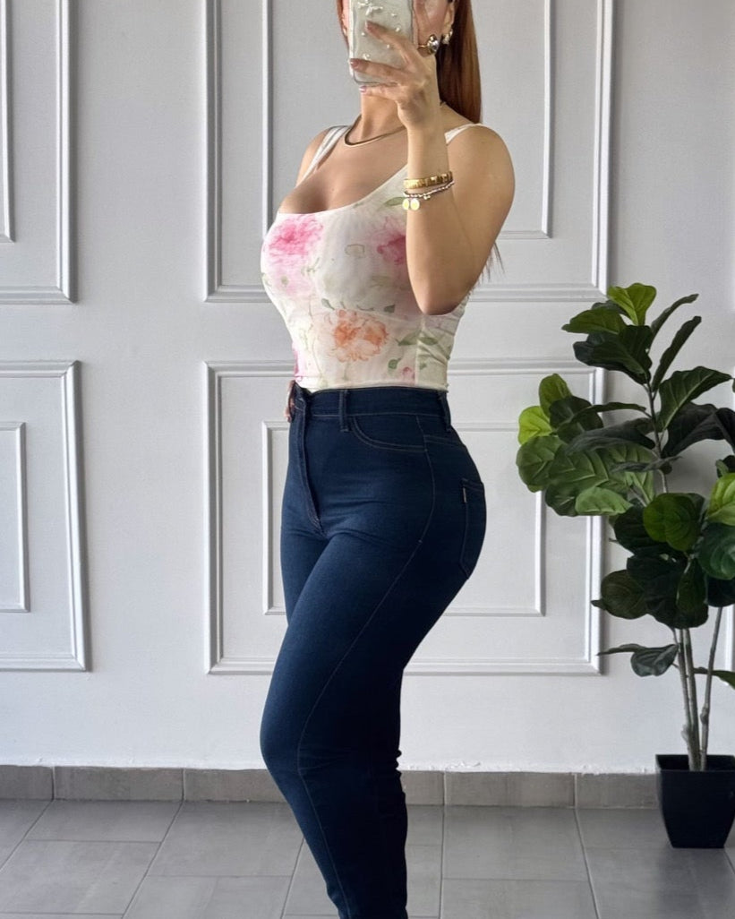 Bodysuit Flores Beige
