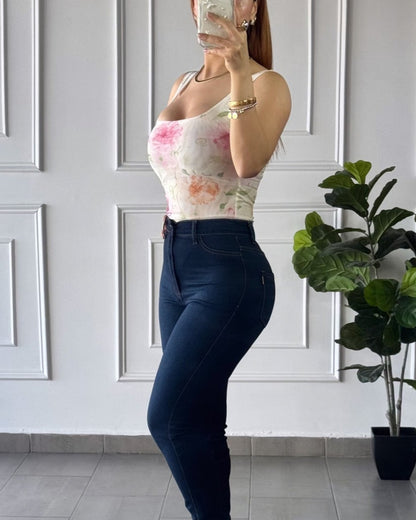 Bodysuit Flores Beige