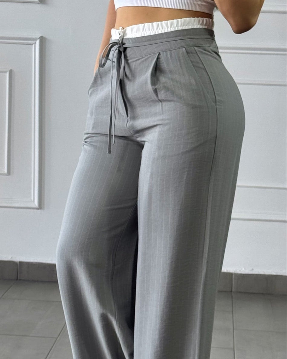 Pantalón Pretina Gris