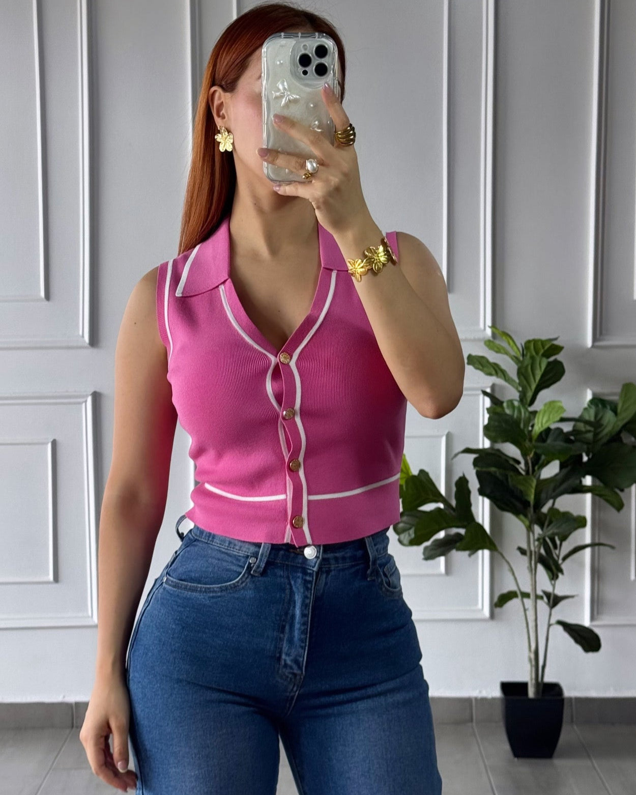 Blusa Líneas Pink