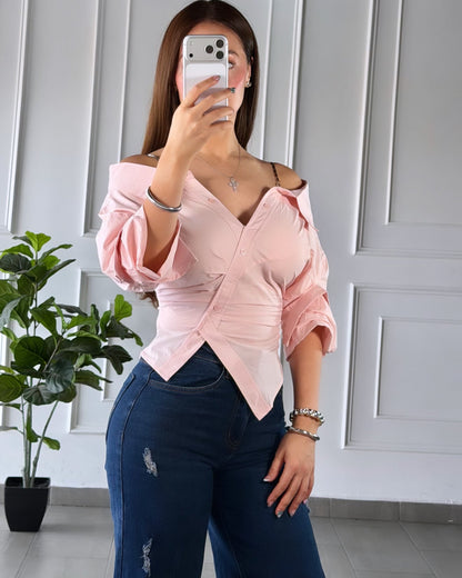 Blusa Rosa Palo