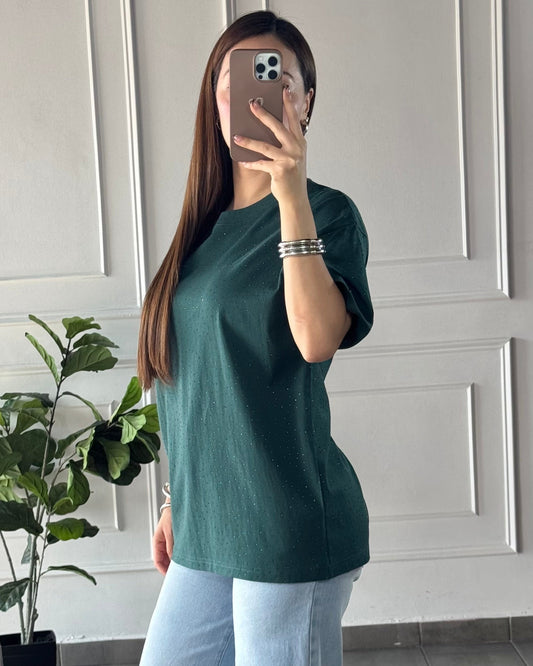 Camisa Brillos Verde