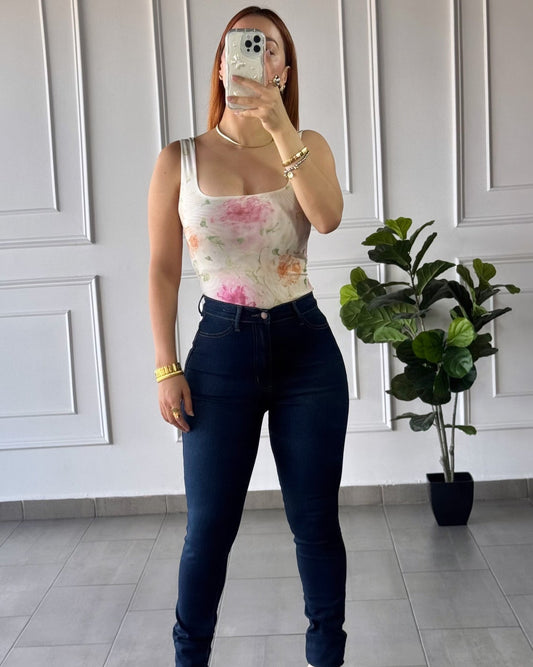 Bodysuit Flores Beige