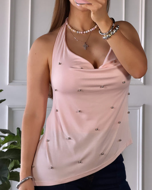 Top Halter Rosa