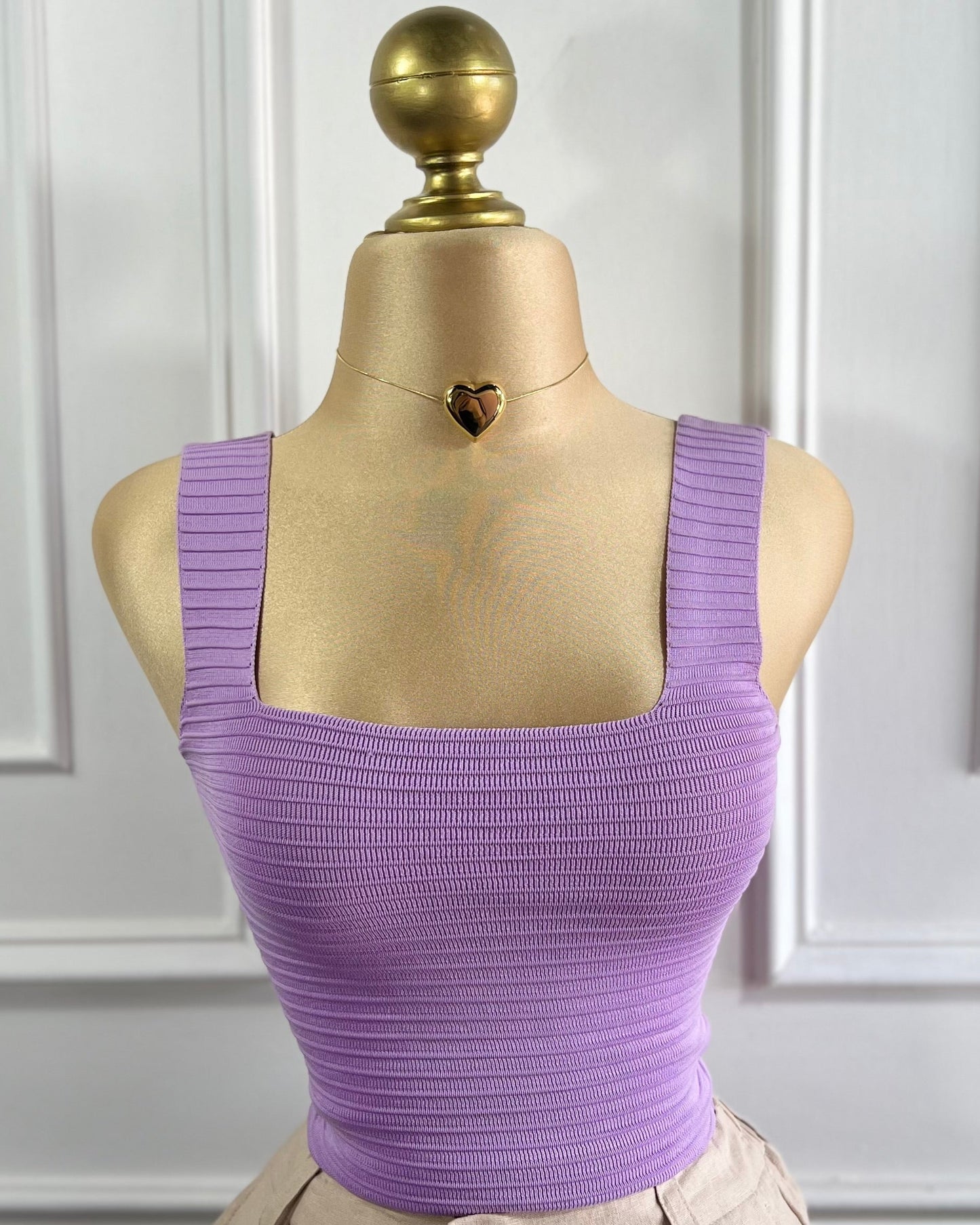 Blusa Basica Lineas Lila