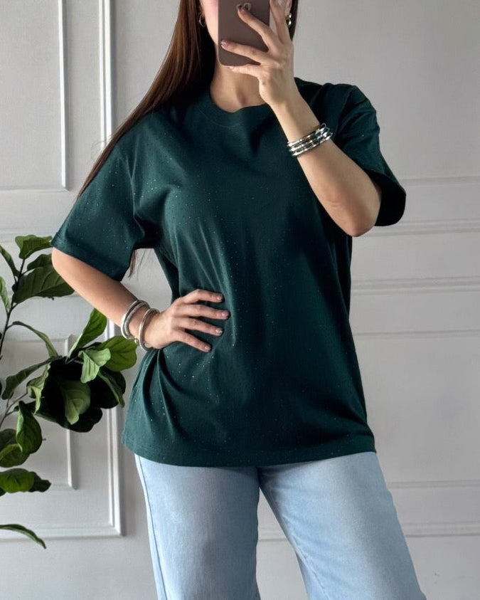 Camisa Brillos Verde