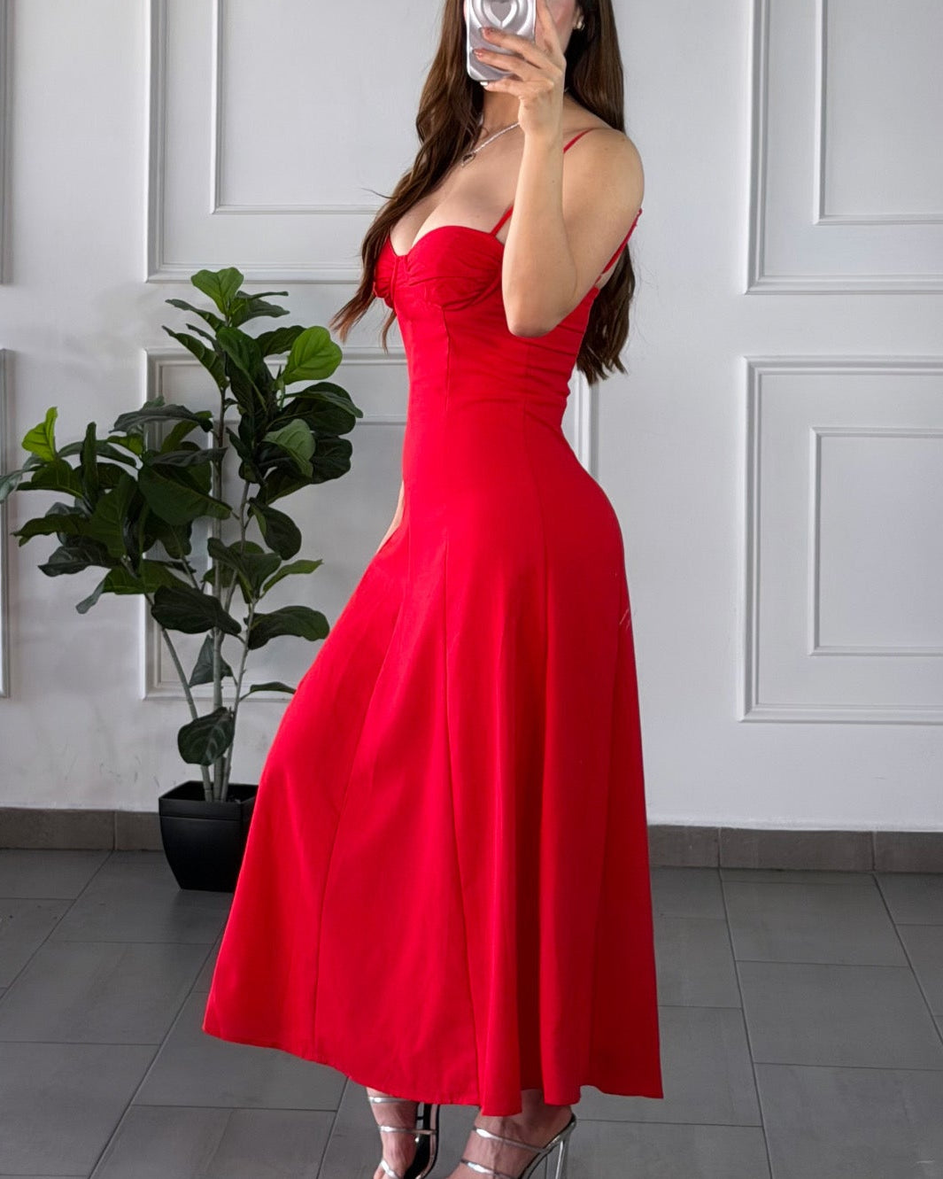 Vestido Midi Rojo