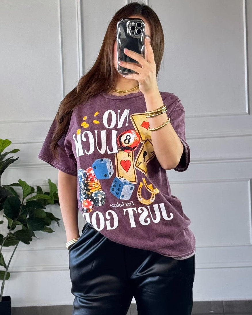 Playera Lucky Burgundy