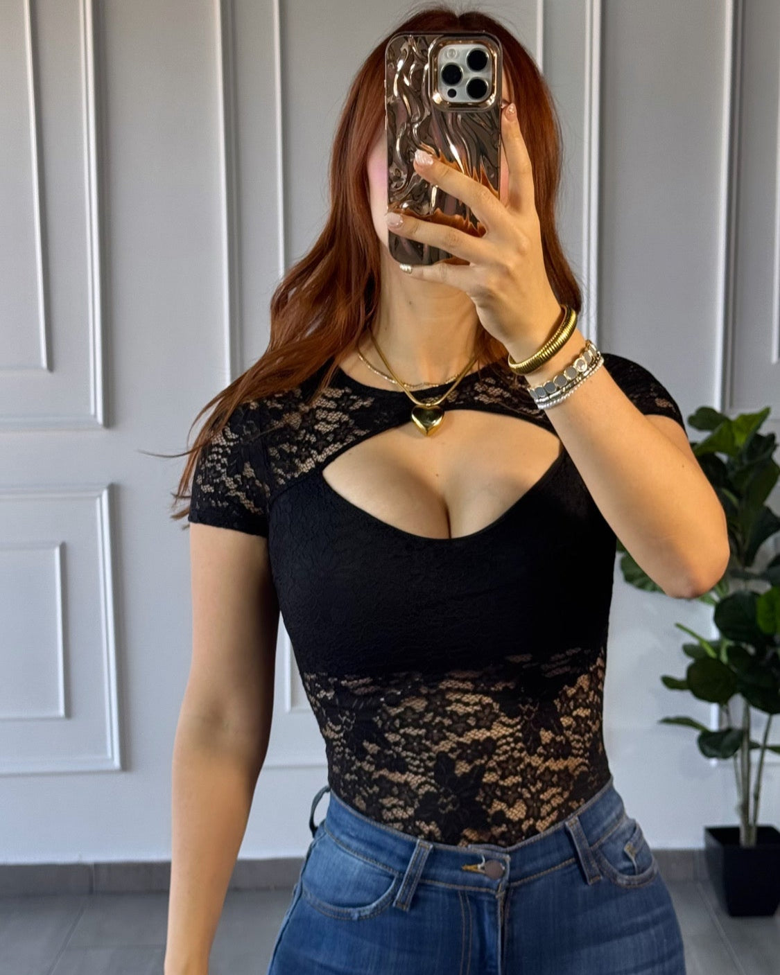 Bodysuit Encaje Black